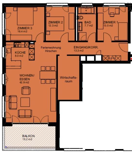 Ferienwohnung Hirschen Gossau  Esterno foto